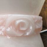 Bedside lamp in alabaster or vintage pink onyx
