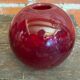 Vintage 1970s Murano Red Bubble Glass Ball Vase Soliflore
