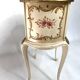 Curved bedside table painted with floral shabby decor – Louis XV style