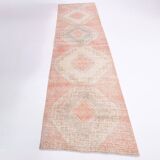 3x12 Pale Red & Brown Vintage Runner Rug, 82x336Cm