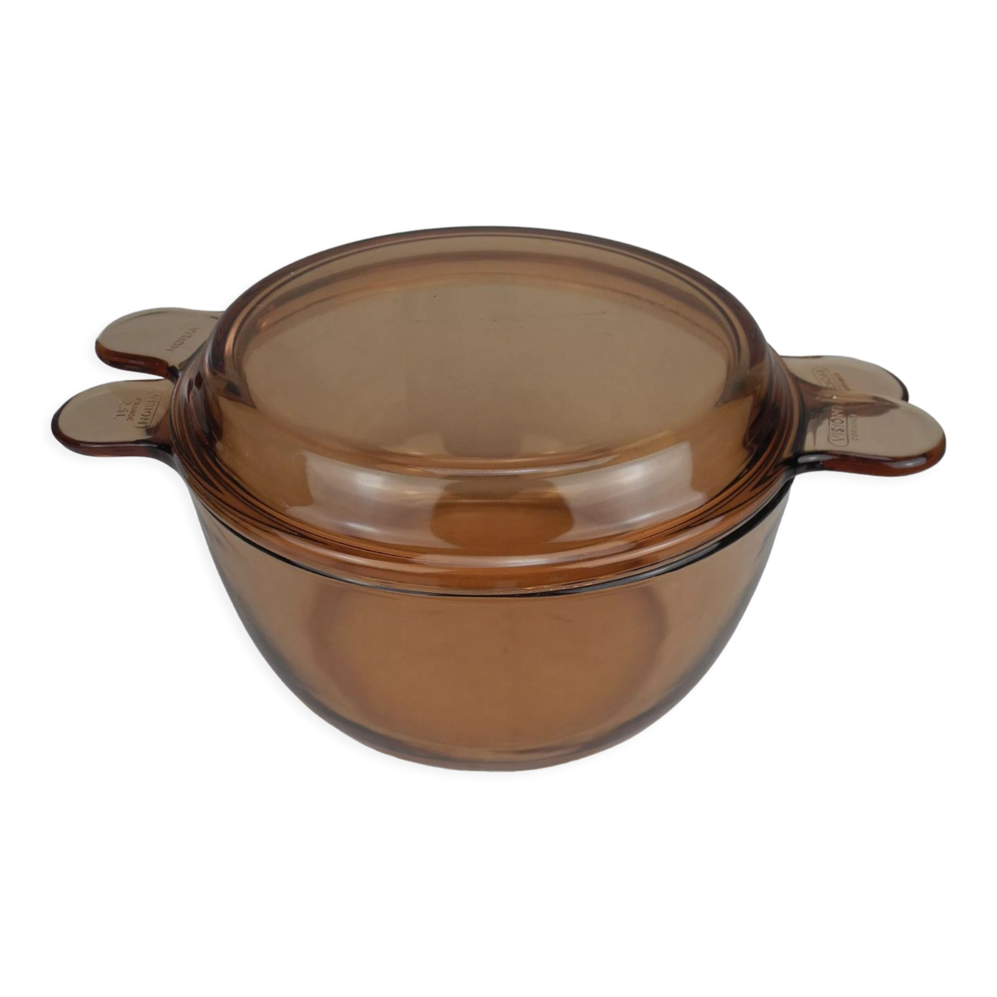 Old amber vision flat casserole dish 2.5l