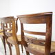 Ensemble de quatre chaises de salle à manger, en bois massif années 1950 Tchécoslovaquie