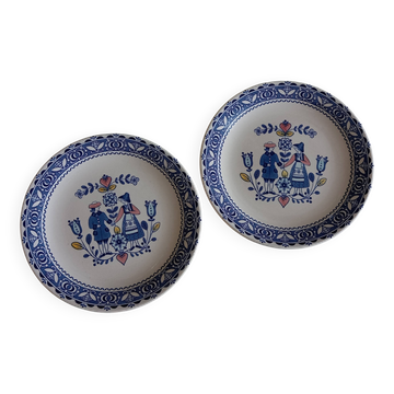 Paire d'assiettes plates Johnson Brothers « Hearts & Flowers »