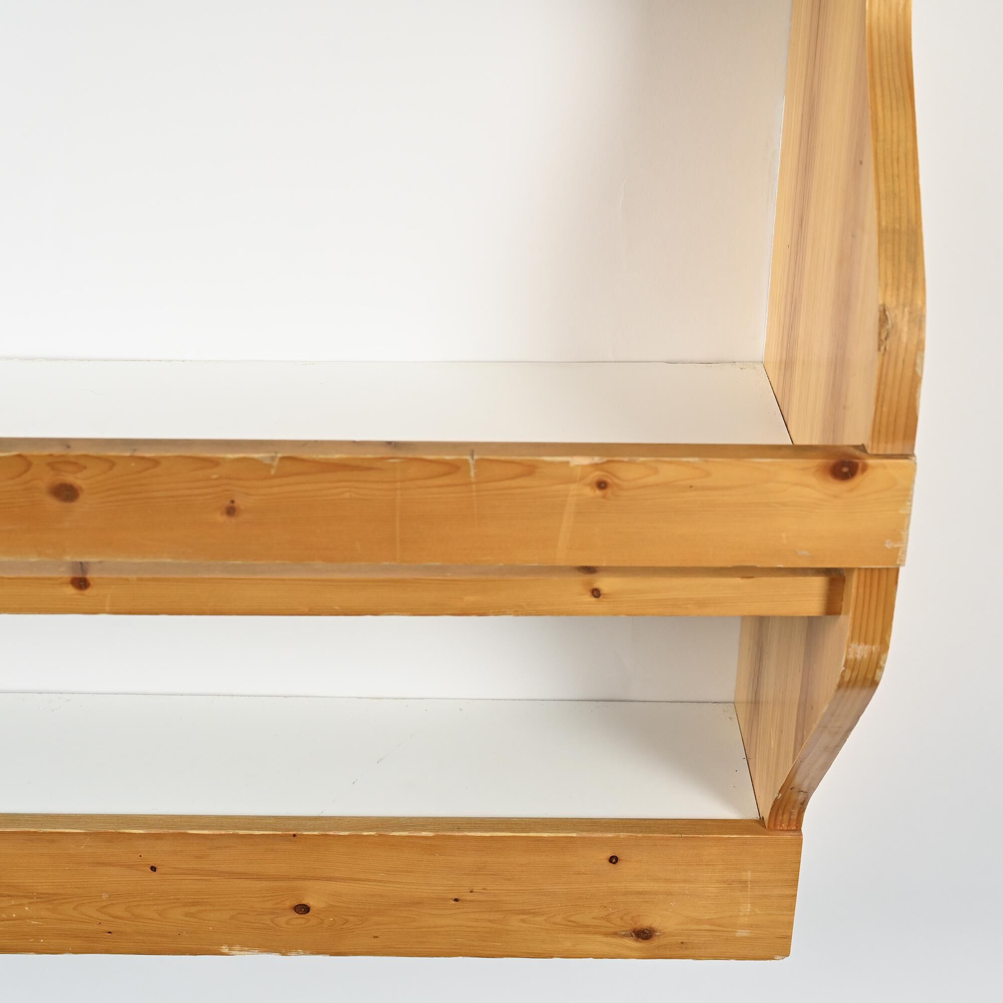 Wall-mounted pine cabinet, Les Arcs 1800, circa 1970