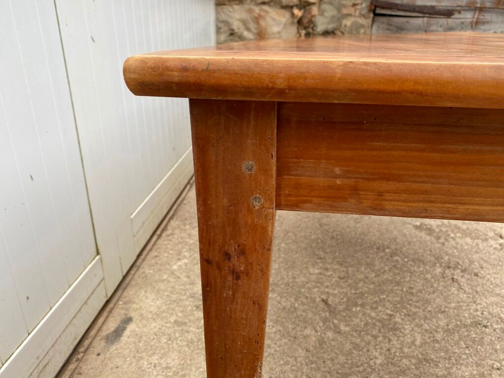 Solid wood dining farmhouse with 1 drawer 1930 156x76x72cm