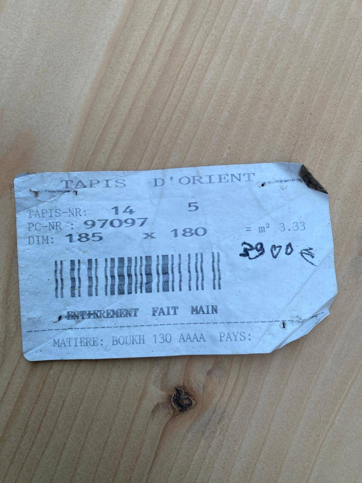 Handmade round wool Persian rug 185cm