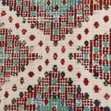 4x8 Green & Beige Vintage Kilim Rug, 133x253Cm