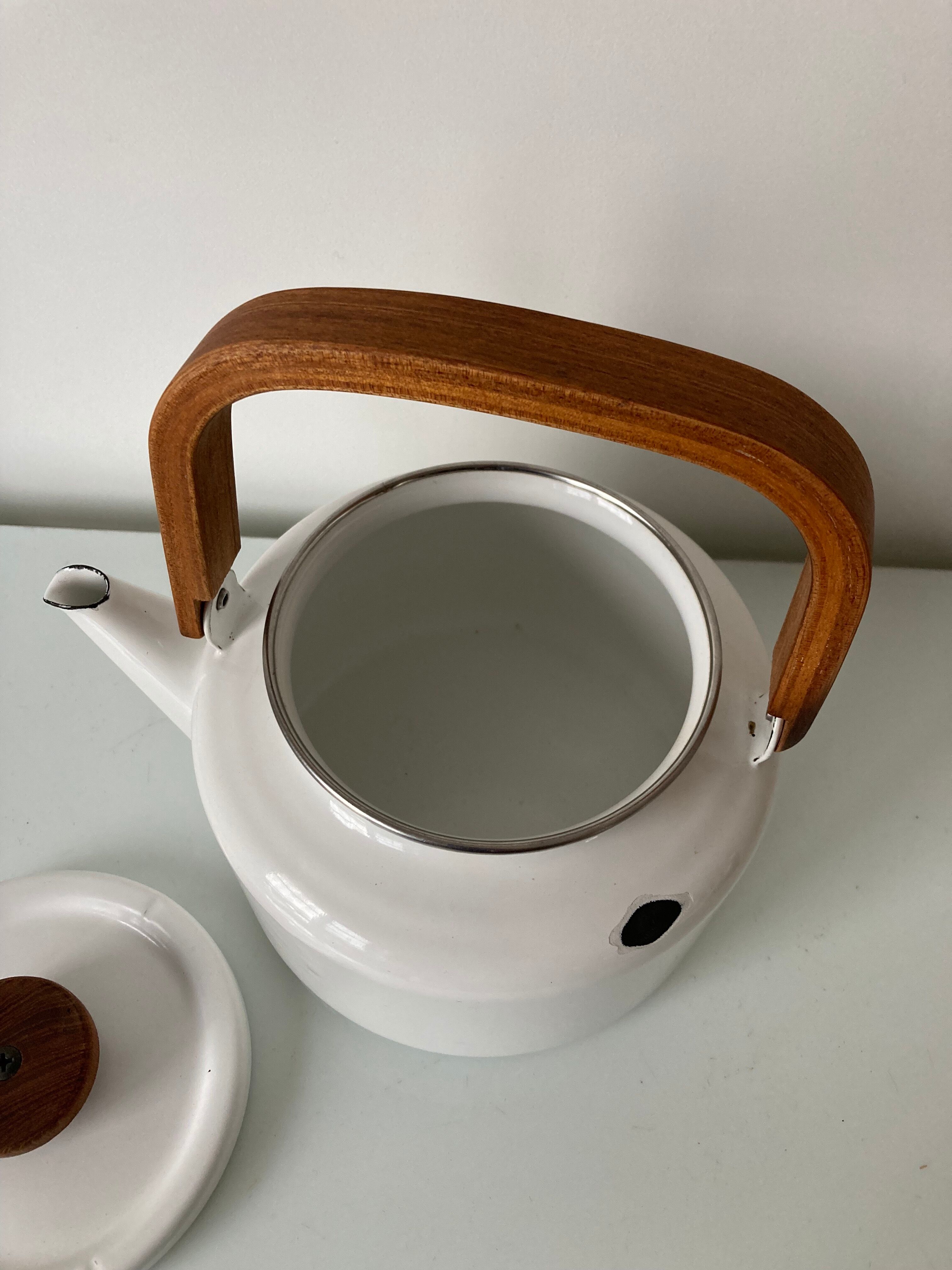 Scandinavian enamelled kettle
