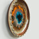 Vintage ceramic wall art bowl 'colorful fat lava'