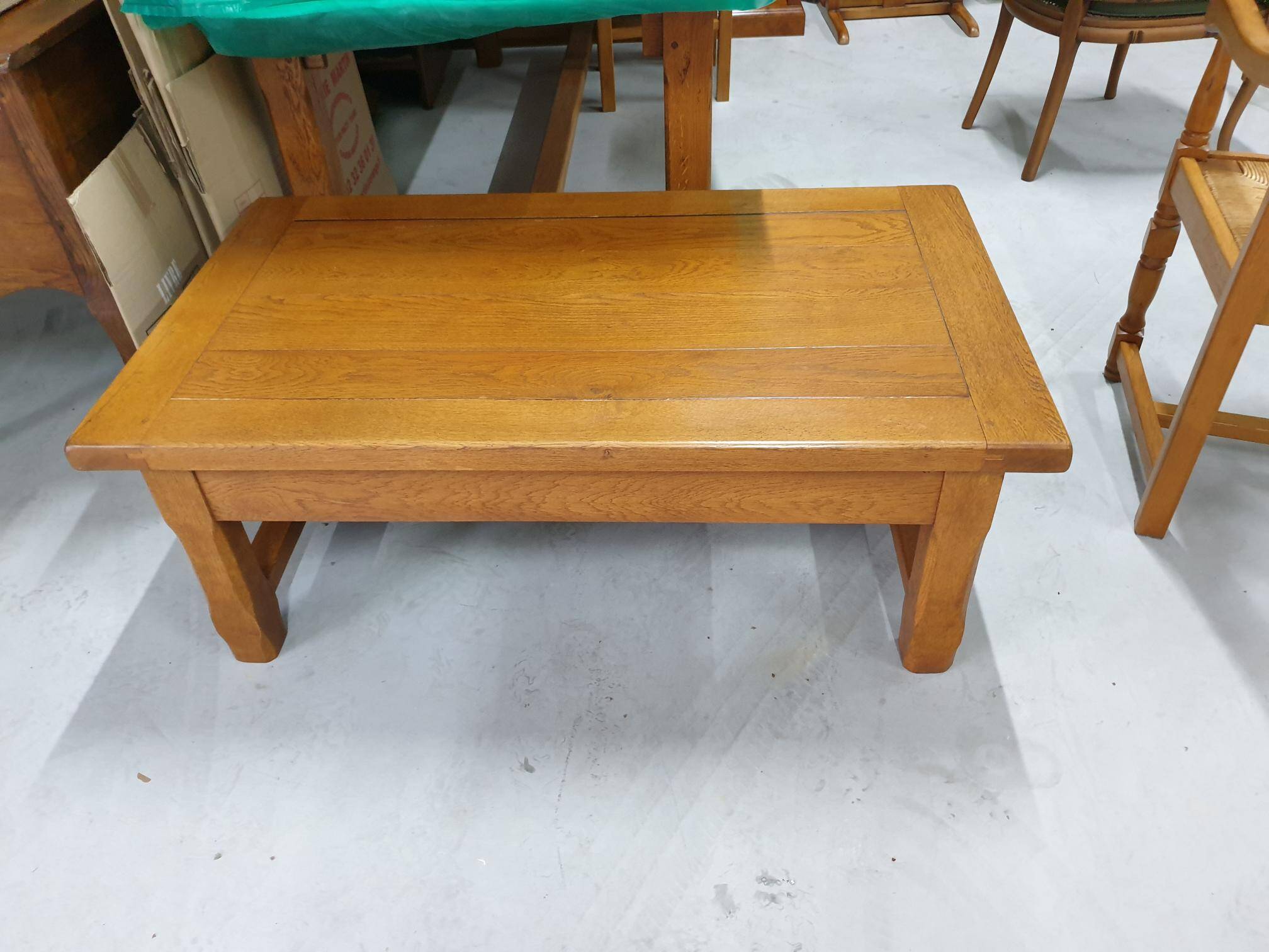Solid oak coffee table