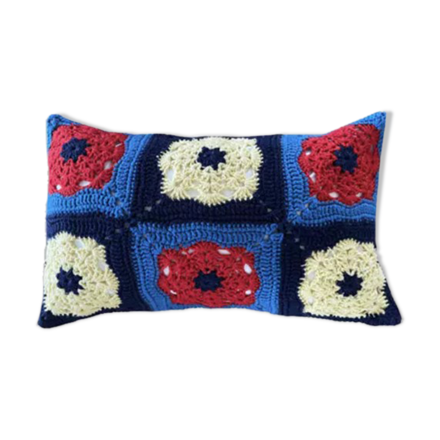 Coussin crochet vintage