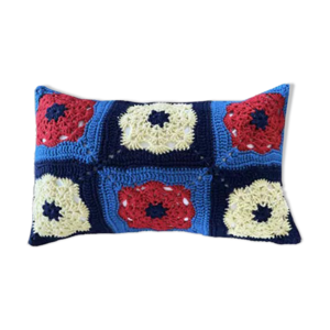 Coussin crochet vintage