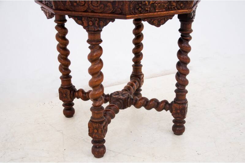 Carved table, France, circa 1910.