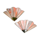 Pair of vintage pearl wall lamps 1970