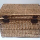 Wicker trunk L75xH53xD48 vintage