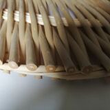 Round rattan tray