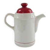 White and red Royal Tudor porcelain coffee pot