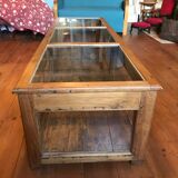 Furniture showcase wood and glass