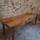 18th-century French farmhouse dining table in oak and chestnut.