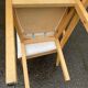 2 Scandinavian dining chairs made of solid light birch wood, IKEA Borje.
