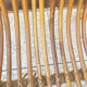Vintage shell rattan armchair