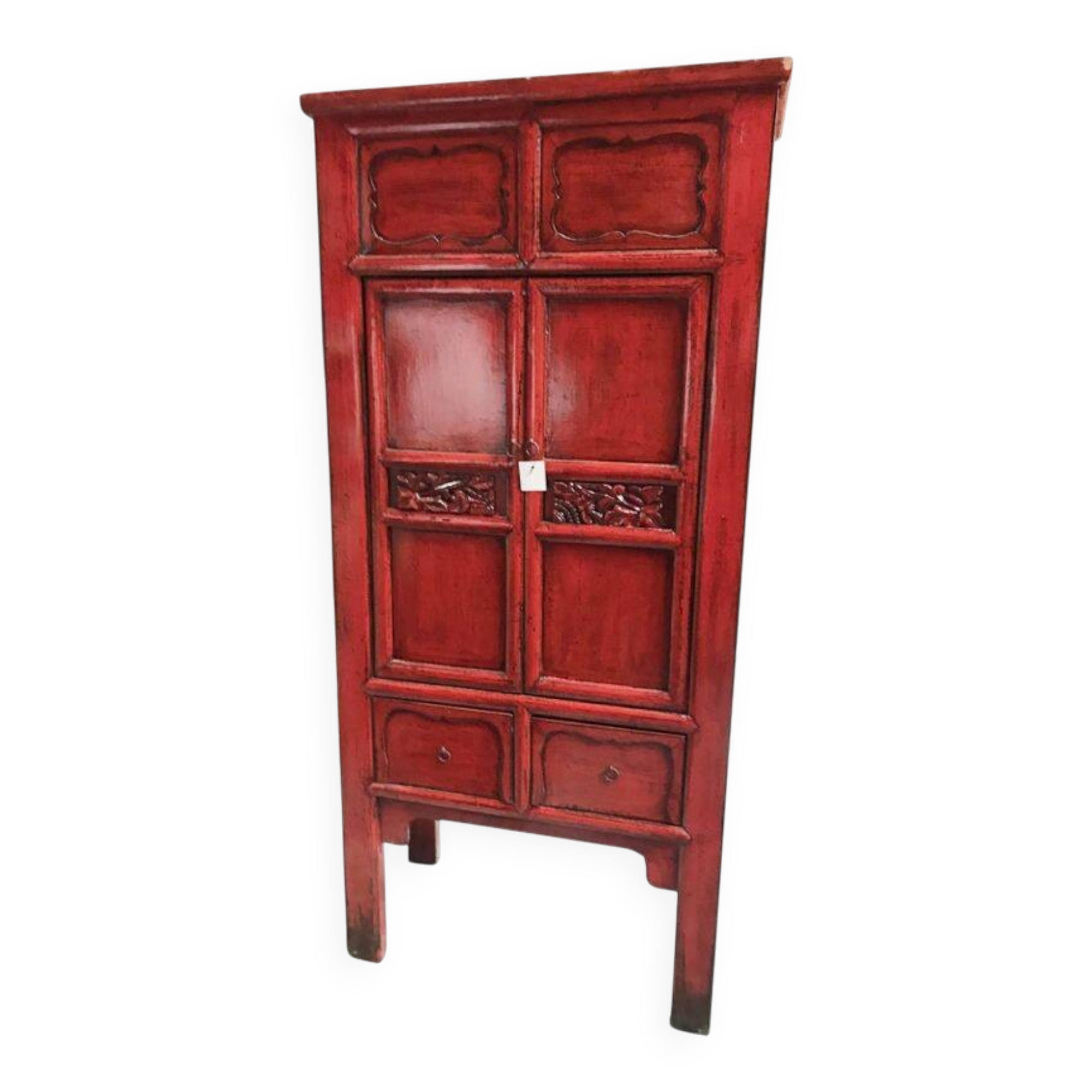 Antique red Chinese wardrobe