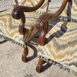Pair of armchairs louis xiii of the xix th century