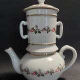 Vintage porcelain coffee pot Apilco fireproof porcelain from the 1960s.