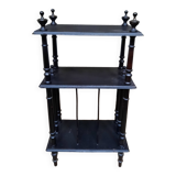 Blackened wooden shelf