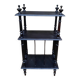 Blackened wooden shelf
