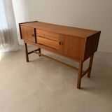 Scandinavian teak sideboard 1960s compact Danish design cabinet