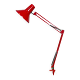 Vintage Italian Red Architect Table Lamp, 1970s