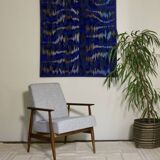 Tableau texturé contemporain Bleu imprimé  Ref cobalt