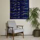 Tableau texturé contemporain Bleu imprimé  Ref cobalt