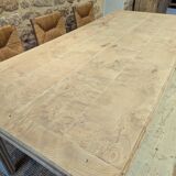 Old farmhouse table in elm