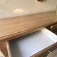 Rustic solid oak sideboard - raw golden honey wood