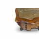 serpentine commode in antique walnut