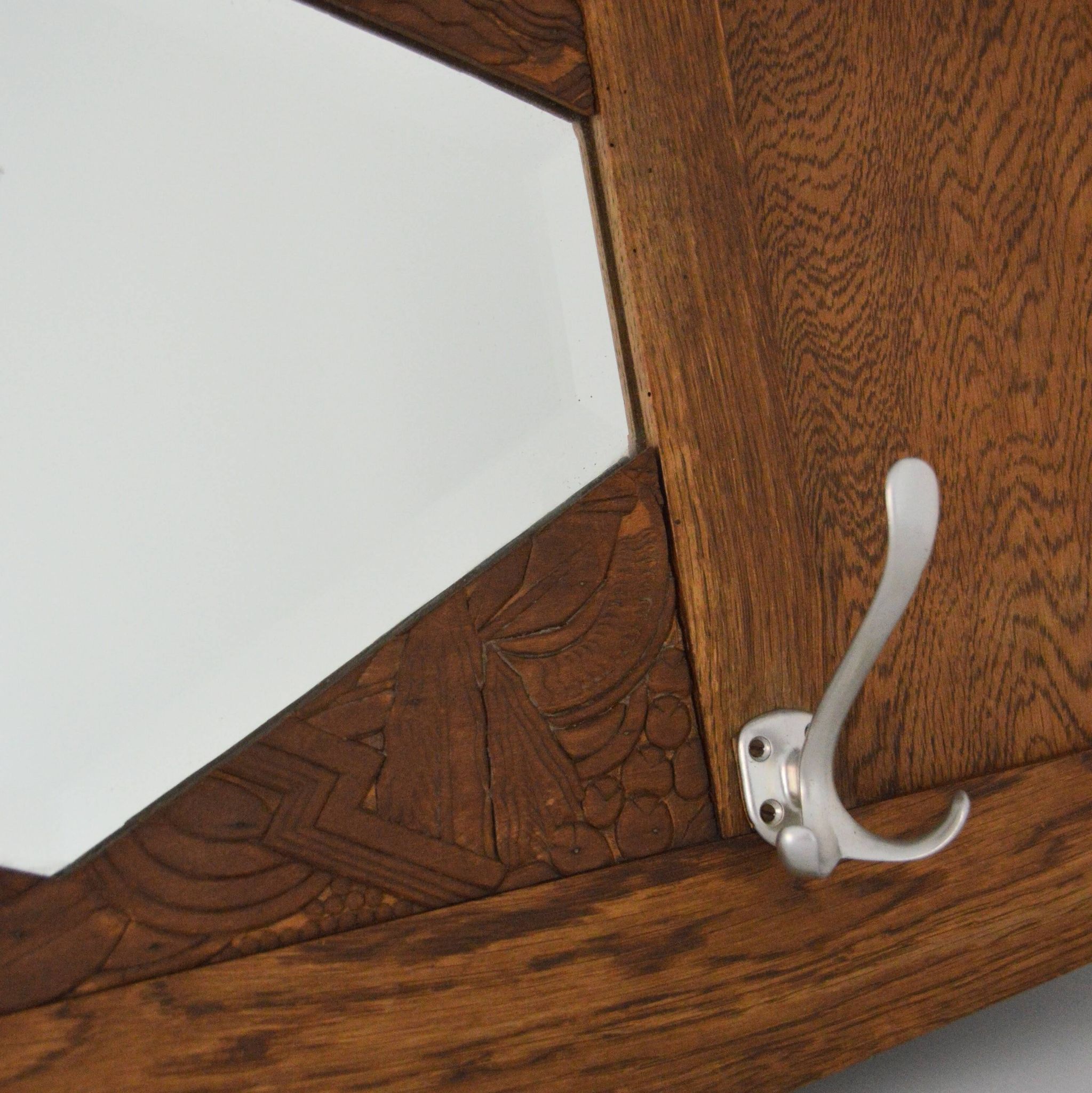 Large coat rack / Wall hat rack Art Deco 1920 vintage