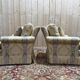 Paire de fauteuils anglais en soierie