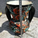 Rocaille Amphora Vase - Fat Lava Origin Vallauris or West Germany H 28 cm