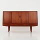 Highboard tekowy, duński design, lata 70, produkcja: Dania