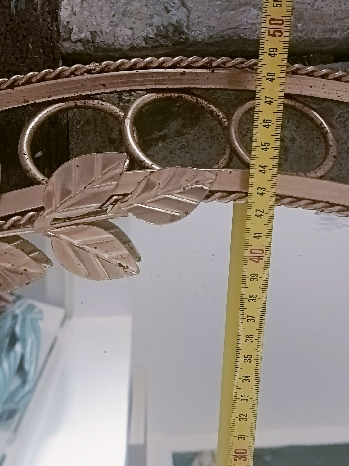 Vintage gold floral mirror