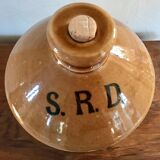 40s varnished sandstone canister