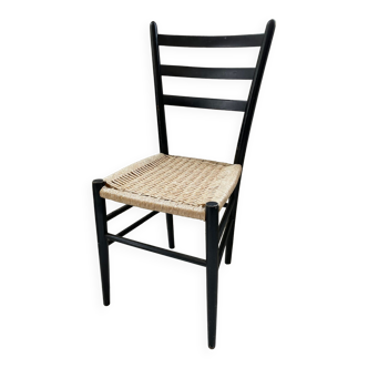 Chaise noire italienne corde