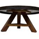 Table basse ronde brutaliste, années 60