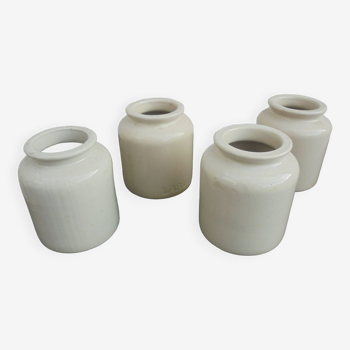 4 lab lagny mustard stoneware pots