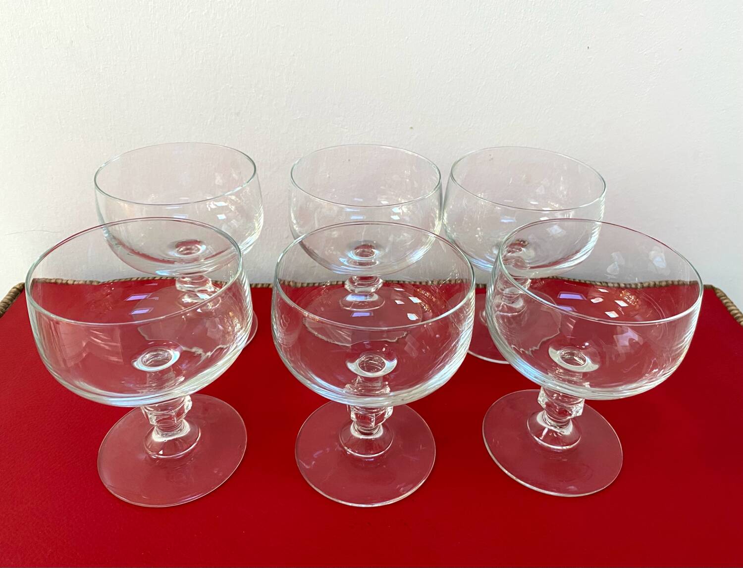 Set of 6 champagne or ice cream bowls