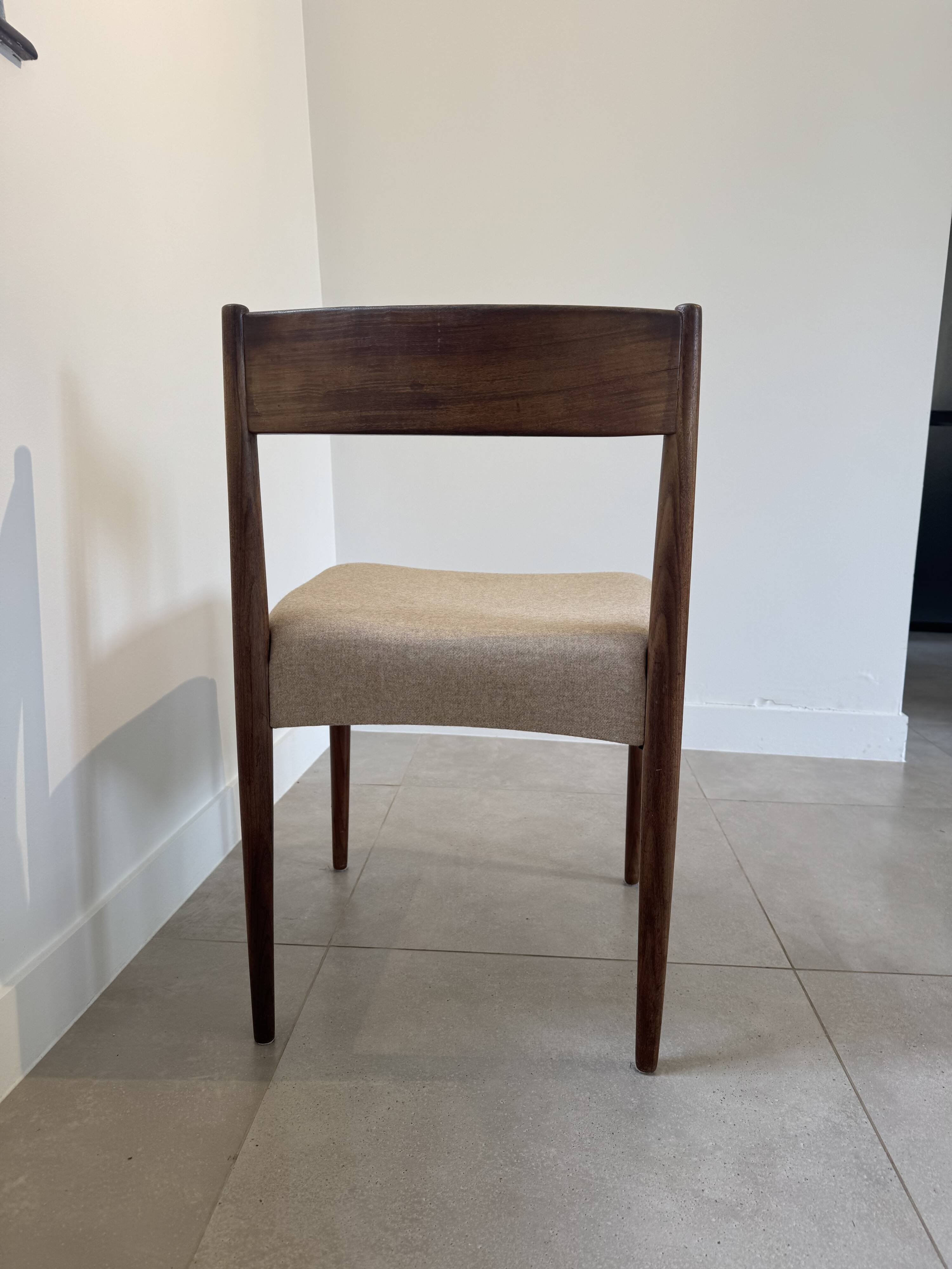 wooden chair with new upholstery