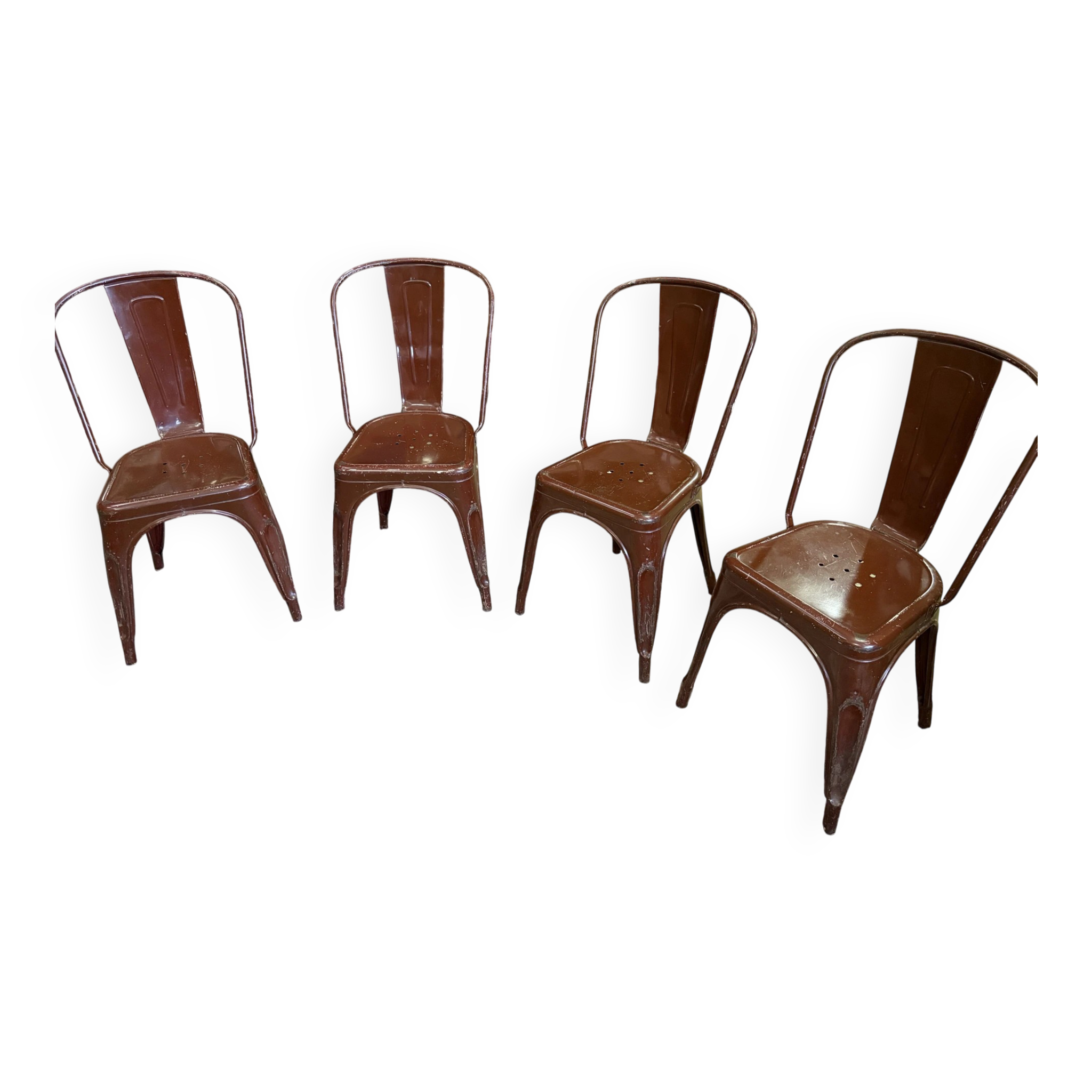 Lot de 4 chaises tolix
