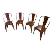 Lot de 4 chaises tolix